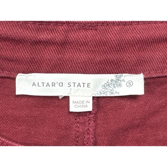 Altar'd State Women's Wide Leg Red Denim Jeans - Size S (28x28) - Picture 3 of 5